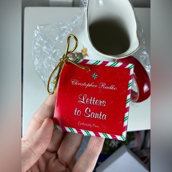Vintage Christopher Radko Letters to Santa pitcher 8.25” Christmas Tree - Picture 2 of 13